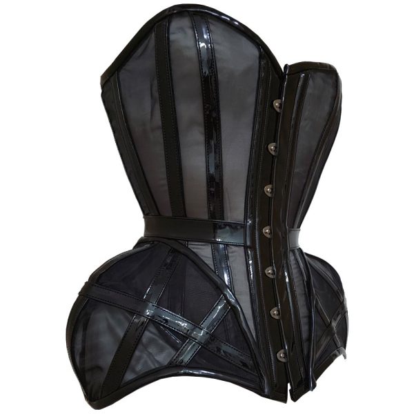 SaiSai Cage Me Sheer PVC Corset With Hip Panel