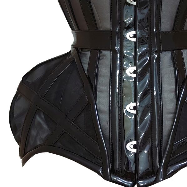 SaiSai Cage Me Sheer PVC Corset With Hip Panel
