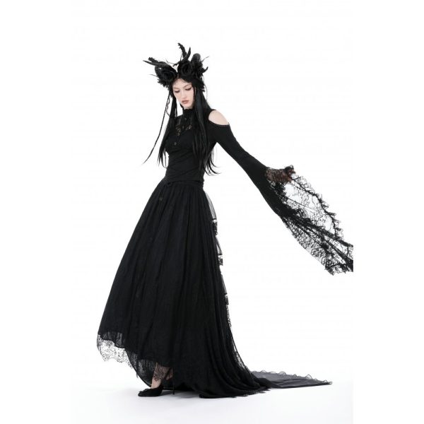 Dark In Love For The Drama Gothic Bell Sleeve Top