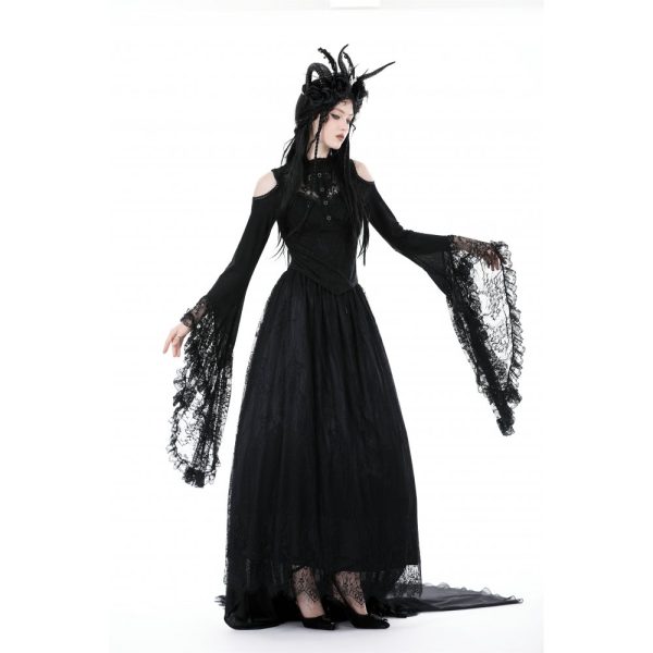 Dark In Love For The Drama Gothic Bell Sleeve Top