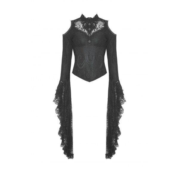 Dark In Love For The Drama Gothic Bell Sleeve Top