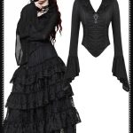 Dark In Love Alina Victorian Collar Gothic Bell Sleeves Top
