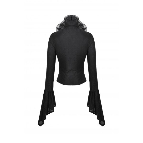 Dark In Love Alina Victorian Collar Gothic Bell Sleeves Top