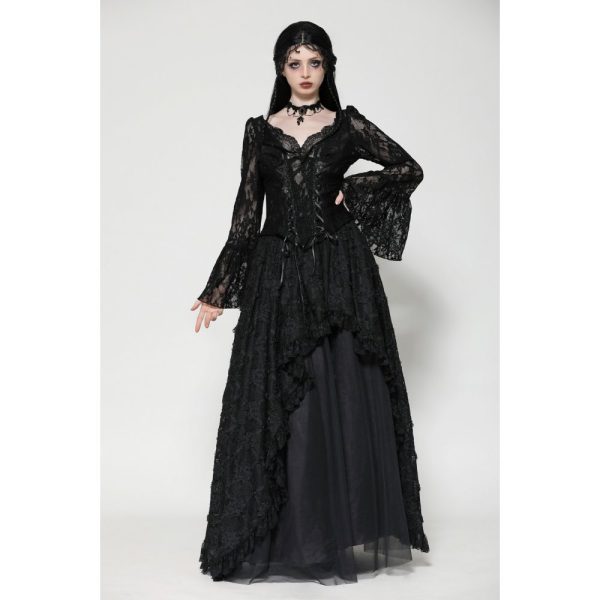 Dark In Love Dreda Lace Gothic Top