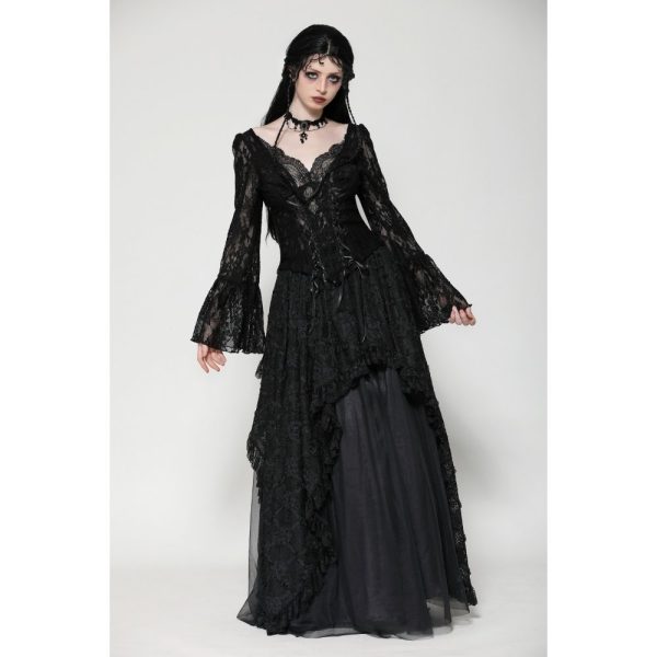 Dark In Love Dreda Lace Gothic Top