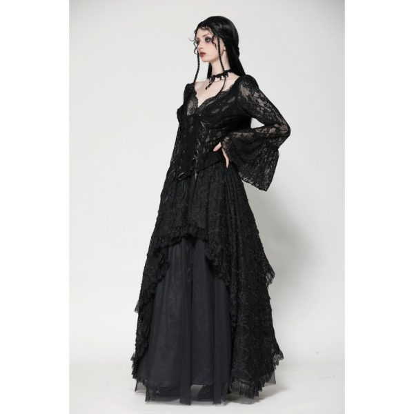 Dark In Love Dreda Lace Gothic Top