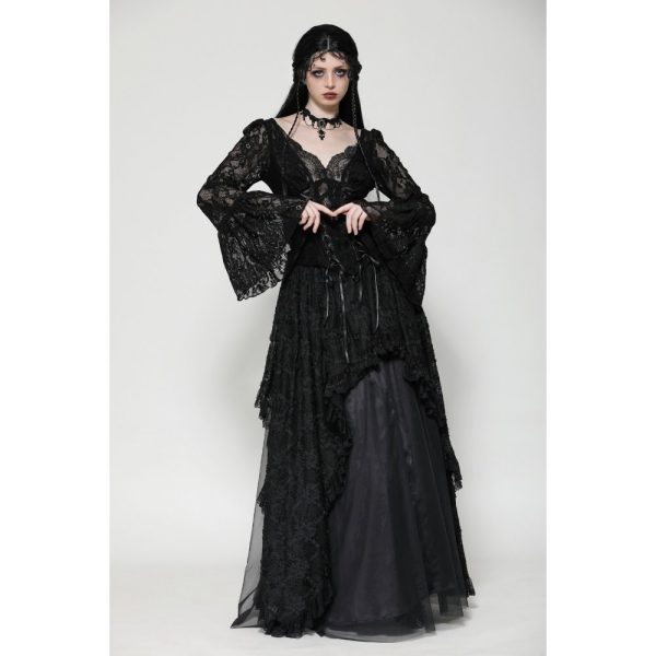 Dark In Love Dreda Lace Gothic Top