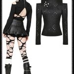 Dark In Love Omen Open Back Detail Top