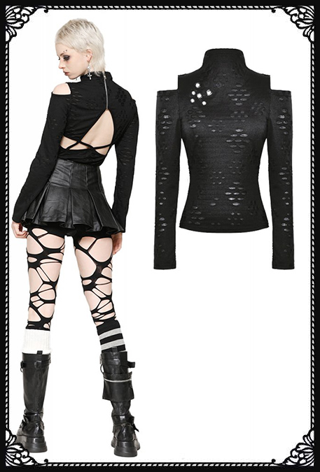 Dark In Love Omen Open Back Detail Top