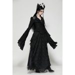Dark In Love Syrena Cross Bell Sleeves Black Gothic Top
