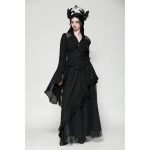 Dark In Love Syrena Cross Bell Sleeves Black Gothic Top