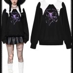 Dark In Love Witch Night Sweater With Collar Detail