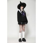 Dark In Love Witch Night Sweater With Collar Detail