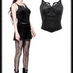 Dark In Love Dana Lace Velvet Gothic Top