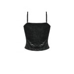 Dark In Love Dana Lace Velvet Gothic Top