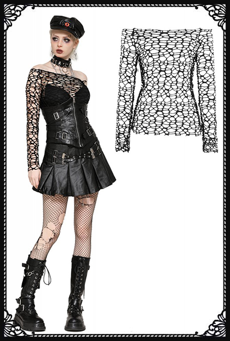 Dark In Love Enchantress Fishnet Gothic Top