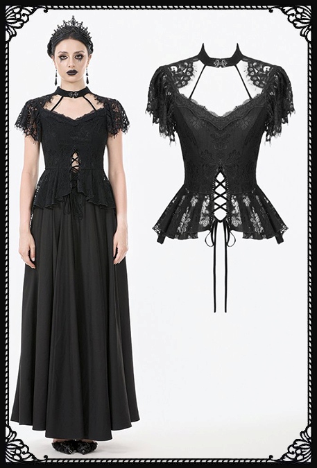 Dark In Love Nixara Lace Collar Top