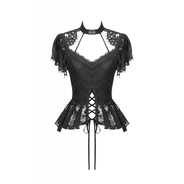 Dark In Love Nixara Lace Collar Top