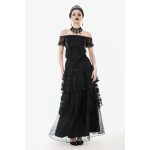 Dark In Love Lacuna Bardot Lace Gothic Top