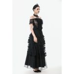 Dark In Love Lacuna Bardot Lace Gothic Top