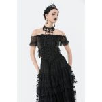 Dark In Love Lacuna Bardot Lace Gothic Top