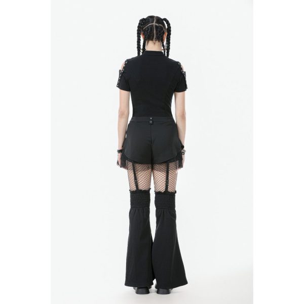 Dark In Love Kalissa But Out Studs & Cross Gothic Top