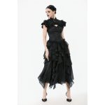 Dark In Love Ophelia Frilly Gothic Mock Neck Cut Out Top