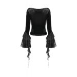 Dark In Love Layla Velvet Long Sleeve Lace Top