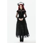 Dark In Love Hollow Ruffle & Sheer Gothic Top