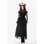 Dark In Love Hollow Ruffle & Sheer Gothic Top