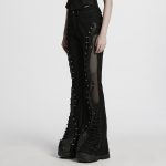 Punk Rave Vandal Studded & Distressed Flare Pants