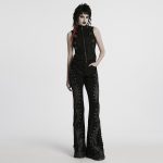 Punk Rave Vandal Studded & Distressed Flare Pants