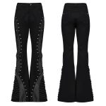 Punk Rave Vandal Studded & Distressed Flare Pants