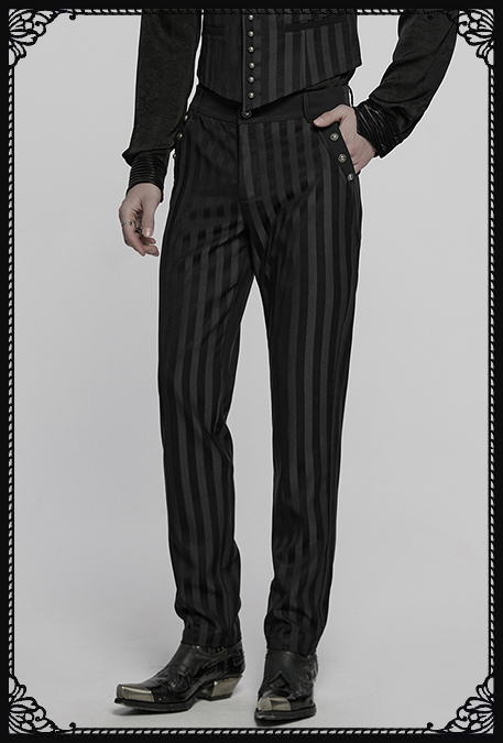 Punk Rave Sweeney Todd Gothic Pinstripe Trousers
