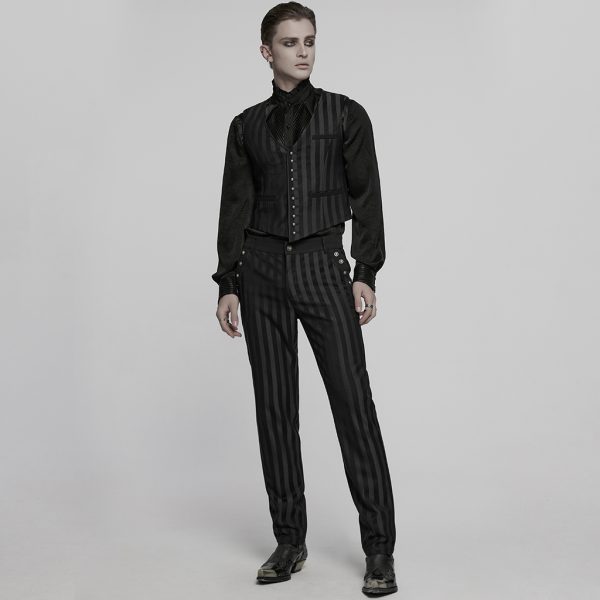 Punk Rave Sweeney Todd Gothic Pinstripe Trousers