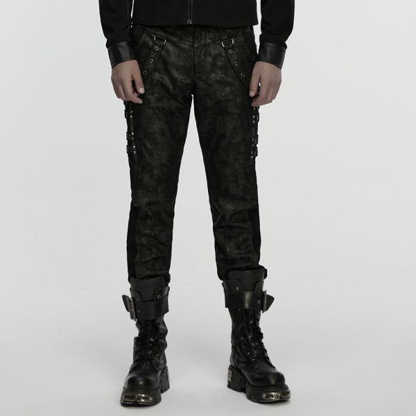 Punk Rave Zane Eyelets Strap Trousers