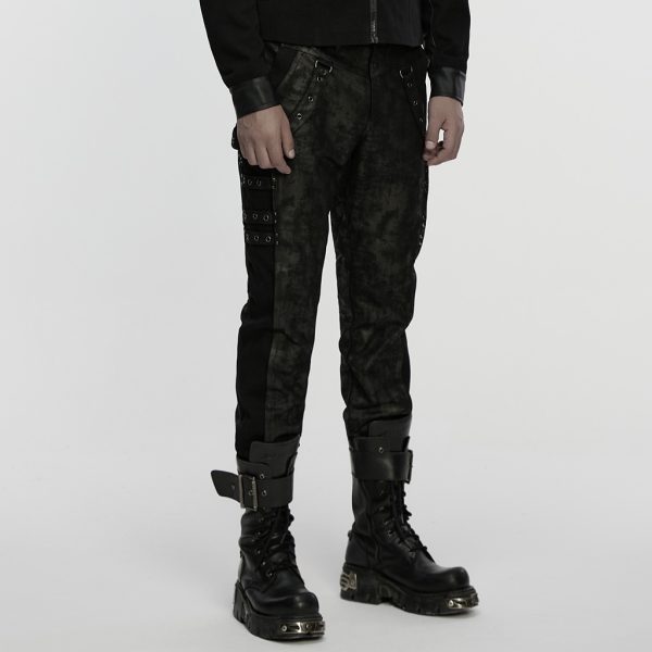 Punk Rave Zane Eyelets Strap Trousers