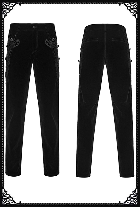 Punk Rave Maddox Velvety Gothic Men Trousers