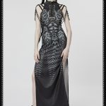Punk Rave Dark Future Waves Long Dress