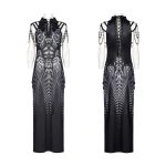 Punk Rave Dark Future Waves Long Dress