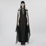 Punk Rave Godiva Long Dress with Cape