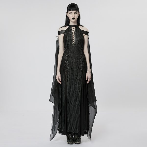 Punk Rave Godiva Long Dress with Cape