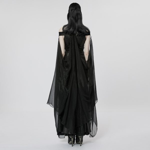 Punk Rave Godiva Long Dress with Cape