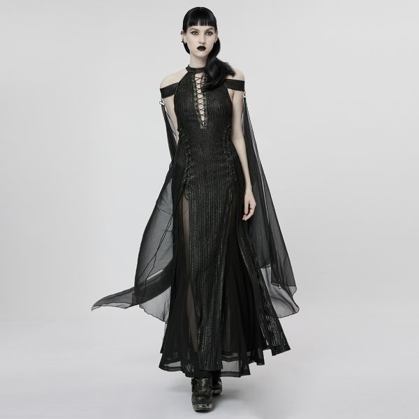 Punk Rave Godiva Long Dress with Cape