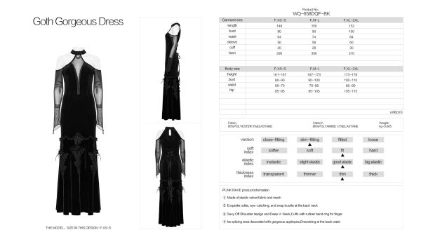 Punk Rave Lady Rose Long Dress