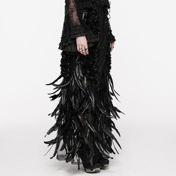Punk Rave Black Swan Skirt