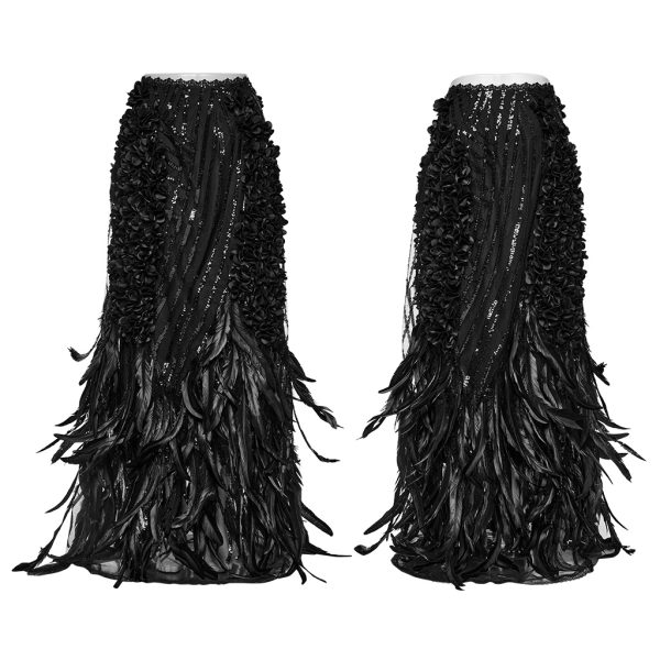 Punk Rave Black Swan Skirt