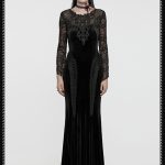 Punk Rave Karin Gothic Long Velvet Dress