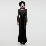 Punk Rave Karin Gothic Long Velvet Dress