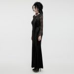 Punk Rave Karin Gothic Long Velvet Dress